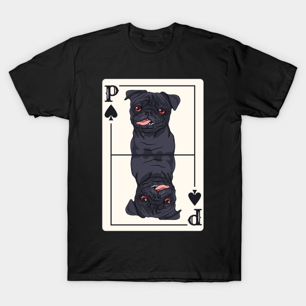 Black Pug T-Shirt by sqwear